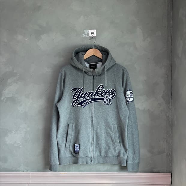 MLB 뉴욕 양키스 후드집업 그레이