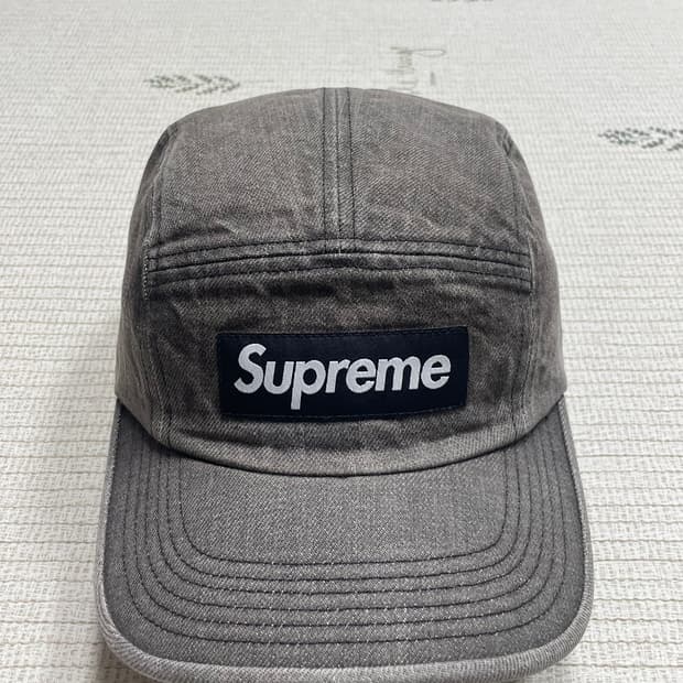 슈프림 데님 캠프캡 블랙