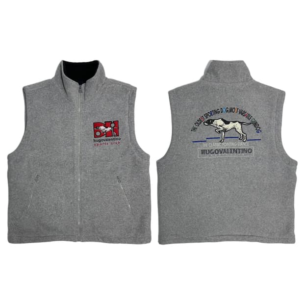 휴고 발렌티노 플리스 조끼 후리스 집업