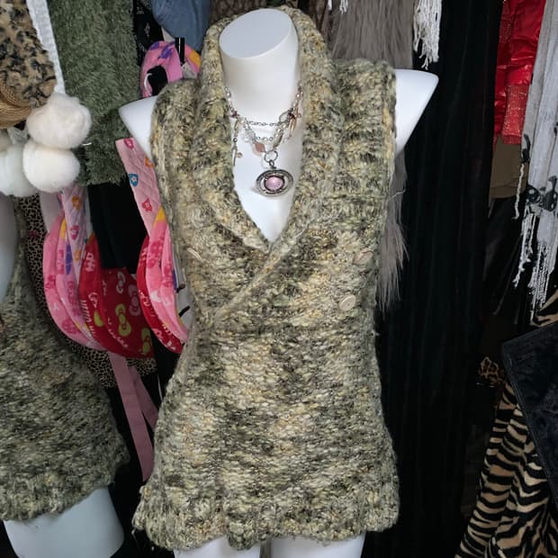 y2k 그런지 니트 탑