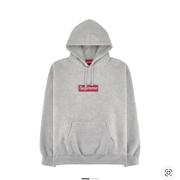 [2XL,XXL]슈프림 인사이드 아웃 박스로고 후드 스웨트셔츠 그레이