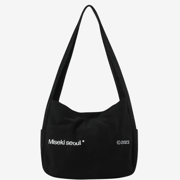새상품) Cotton big crossbag BLACK