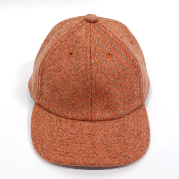 INTERIM 인테림 헤비울 캐시 헤링본 오렌지 캡