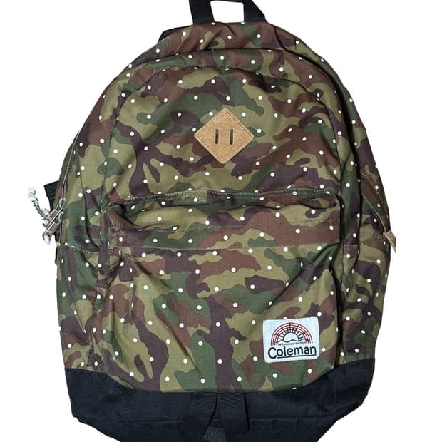colemen 카모 도트 백팩