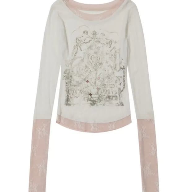 스칼프터 트리플 레이스 레이어드 티셔츠