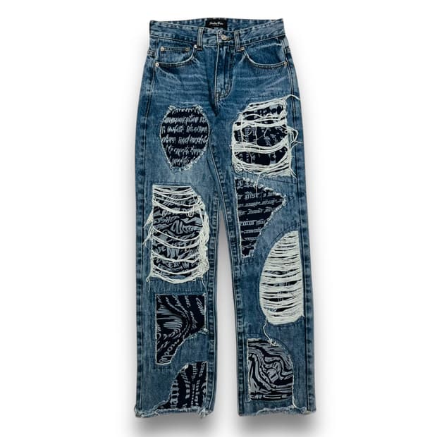 스모크 라이즈 DOODLING CUT JEANS
