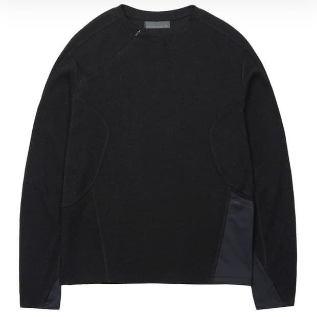 2) 산산기어 리브드 롱슬리브 블랙