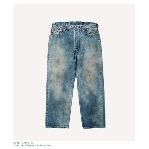 A.PRESSE 아프레쎄 25AW No.37 Washed Wide Den