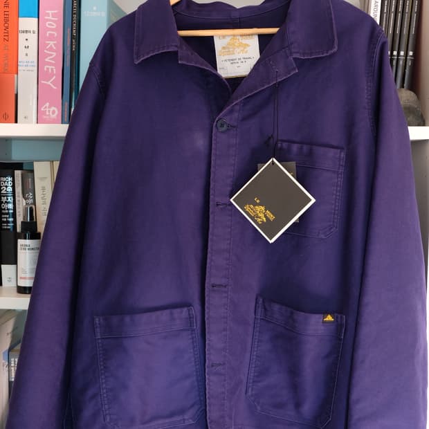 [판매] 르몽생미셸 몰스킨 워크자켓 블루 (50사이즈,거의새것)