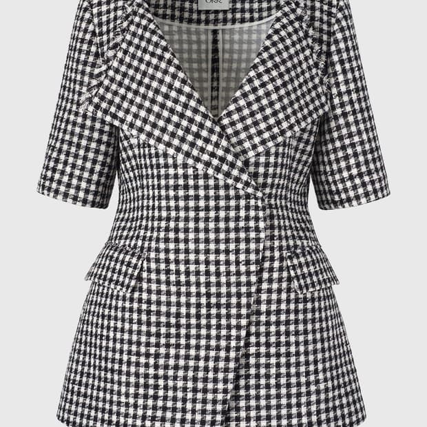 오르 아워글래스 트위드 자켓