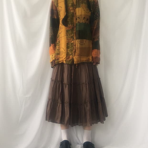 Oriental mood patch work jacket