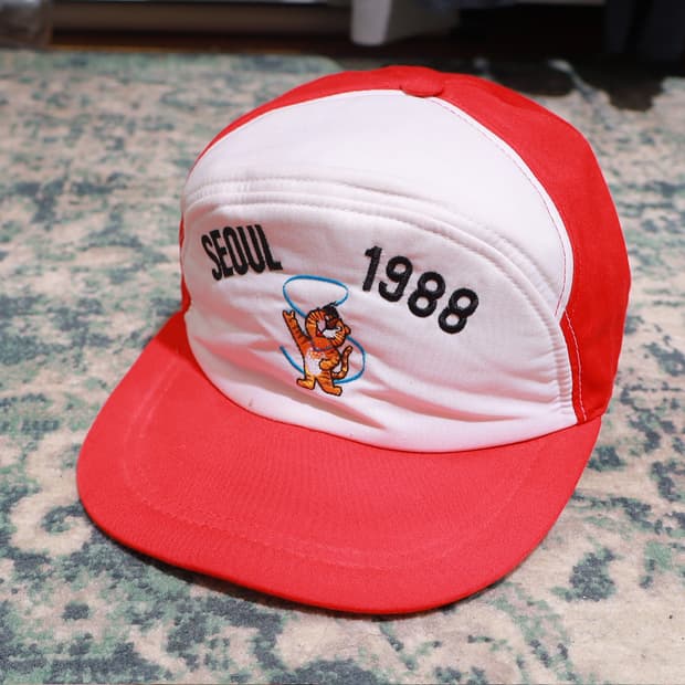SEOUL 1988 서울올림픽 호돌이 스냅백 레드 화이트 프리사이즈