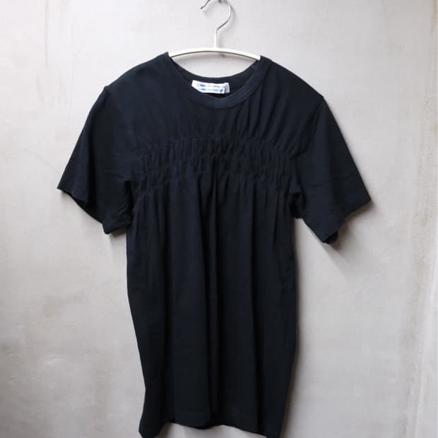 Comme des garcons 셔링 반팔 티셔츠