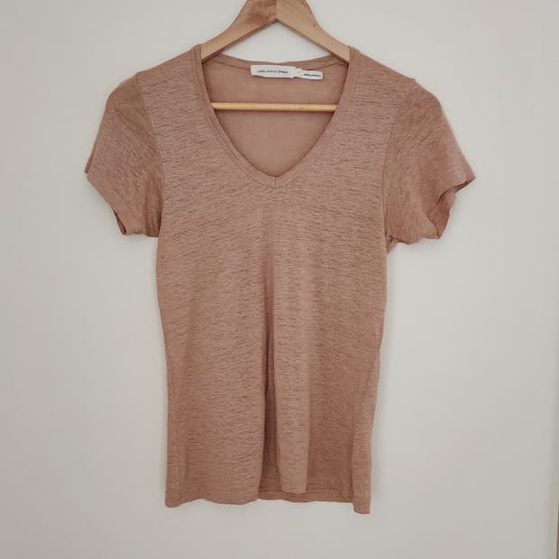 이자벨마랑 브이넥 린넨 반팔티셔츠 (36)