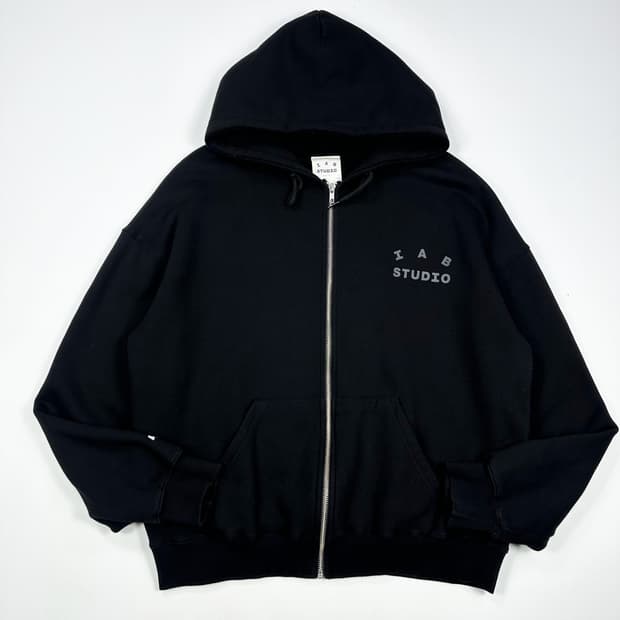 아이앱스튜디오 x JTBC 박시핏 헤비코튼 후드집업 블랙 L
