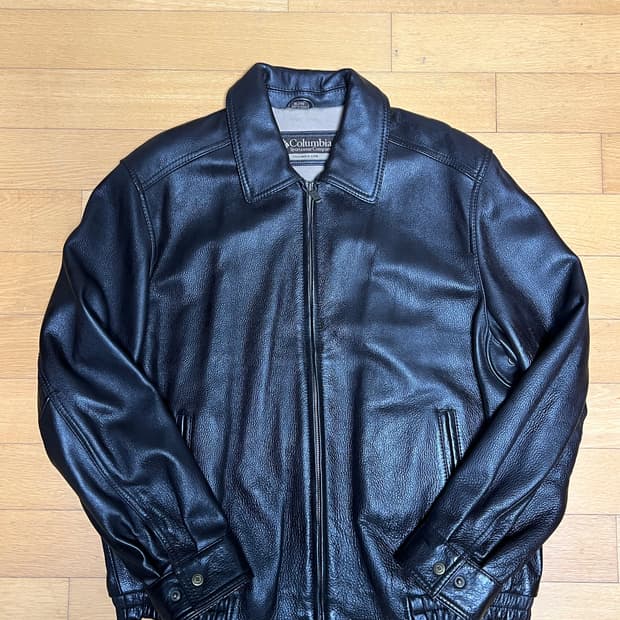 Coulmbia Leather bomber jacket XL