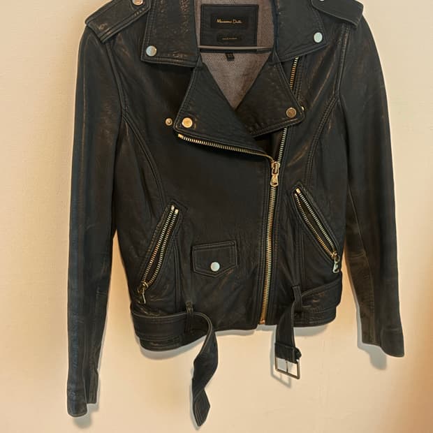 Massimo Dutti 라이더 가죽 자켓