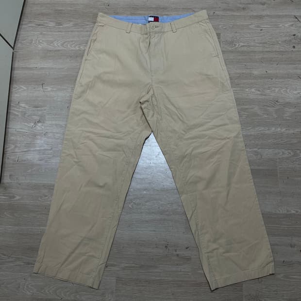 타미힐피거 코튼 와이드핏 치노 팬츠 베이지 34/32