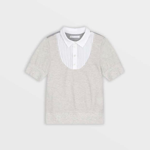 사파리스팟 1/2 Layered Shirt Half Tee (Ivory/