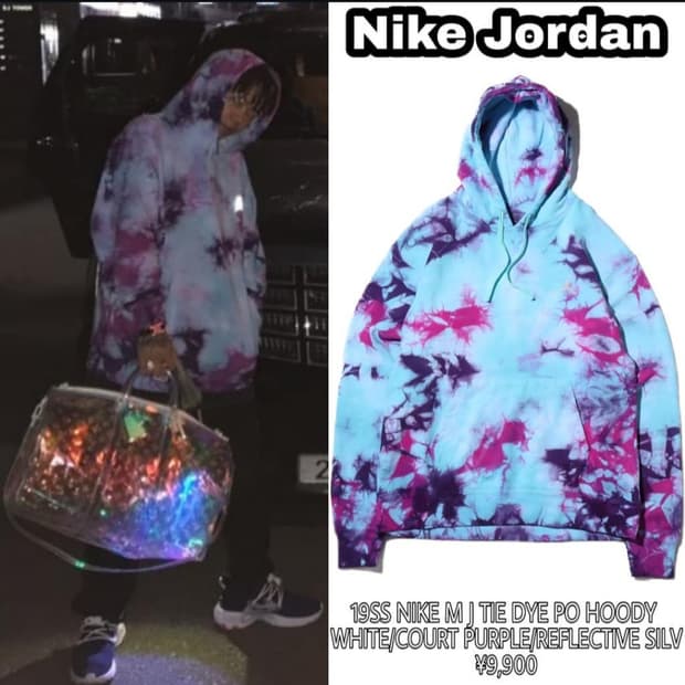 키드밀리 착용 나이키 조던 타이다이 후드