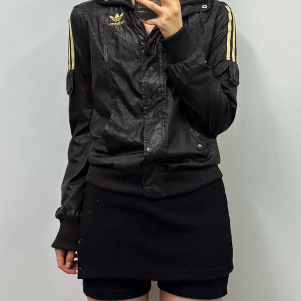 아디다스 블랙 윈드러너 바람막이 자켓