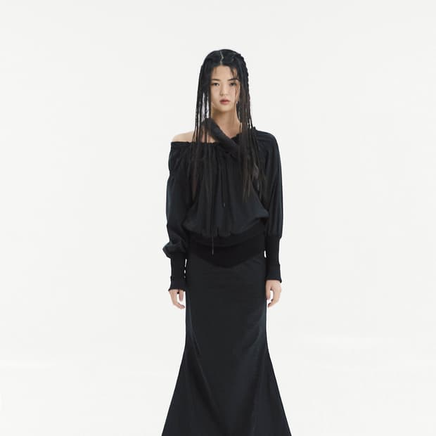 오호스 머메이드 드레스 블랙