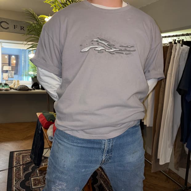 90’s Nike art swoosh logo print T-shirt 