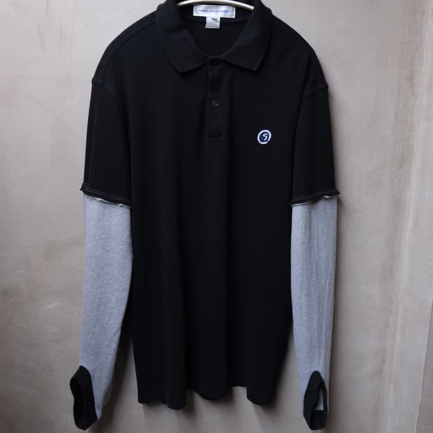 Comme des garcons shirt 레이어드 카라티 m