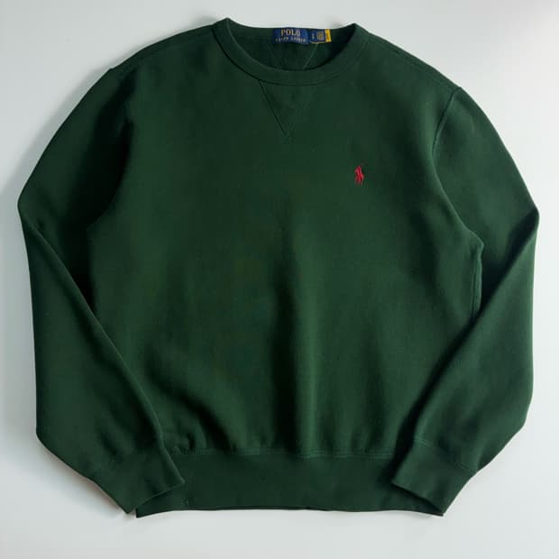 Polo  폴로 랄프로렌 신형 자수 코튼 그린 맨투맨