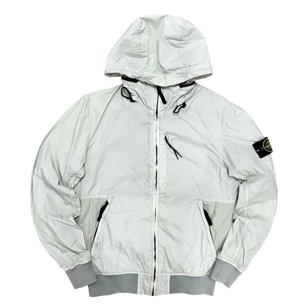 스톤아일랜드 가먼트다이 크링클랩스 후드자켓(M)