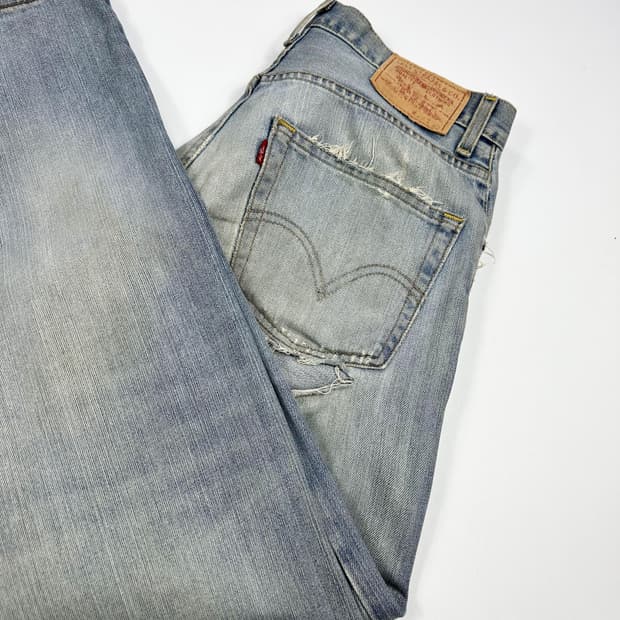 리바이스 569 오리지널 데미지 워싱 데님팬츠 (29인치)