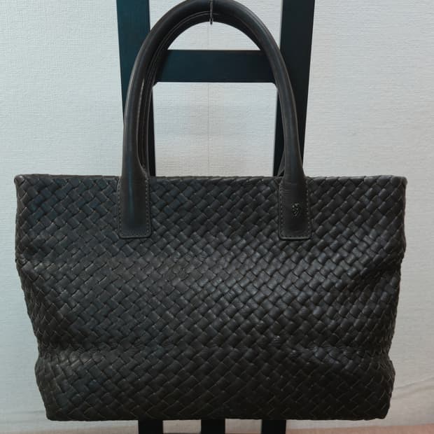 헬렌카민스키 정품 인트레치아토 위빙 레더 토트백 (다크브라운)