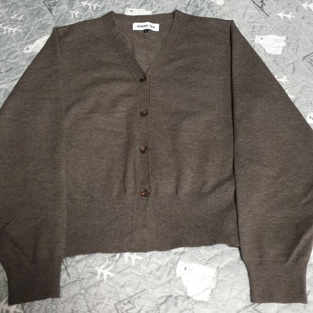 제너럴아이디어 모달혼방 에센셜 가디건 모카 (L)