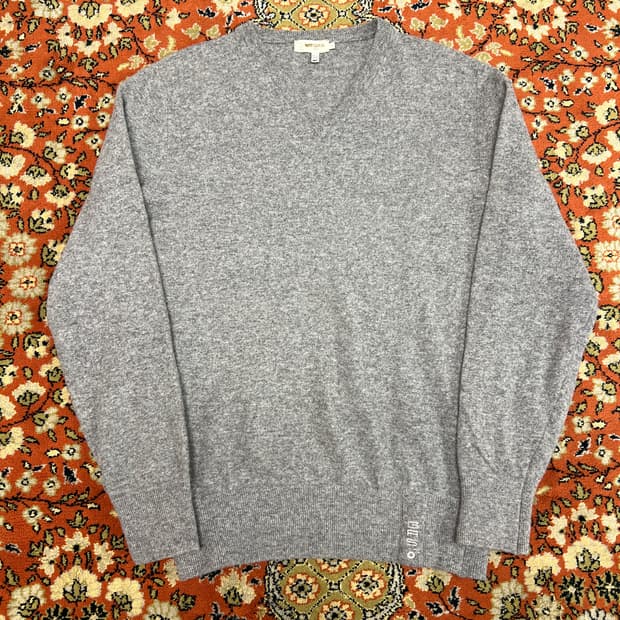 [L] GAS basic 브이넥 그레이 니트