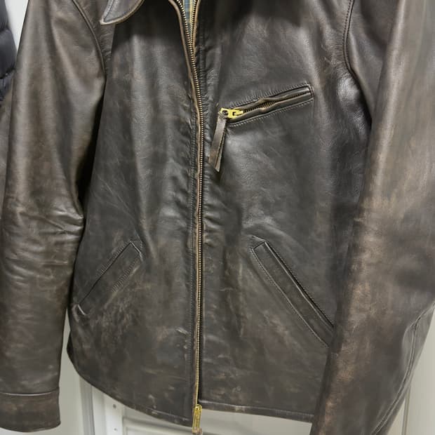 [새상품] RRL 뉴스보이 레더자켓 - S