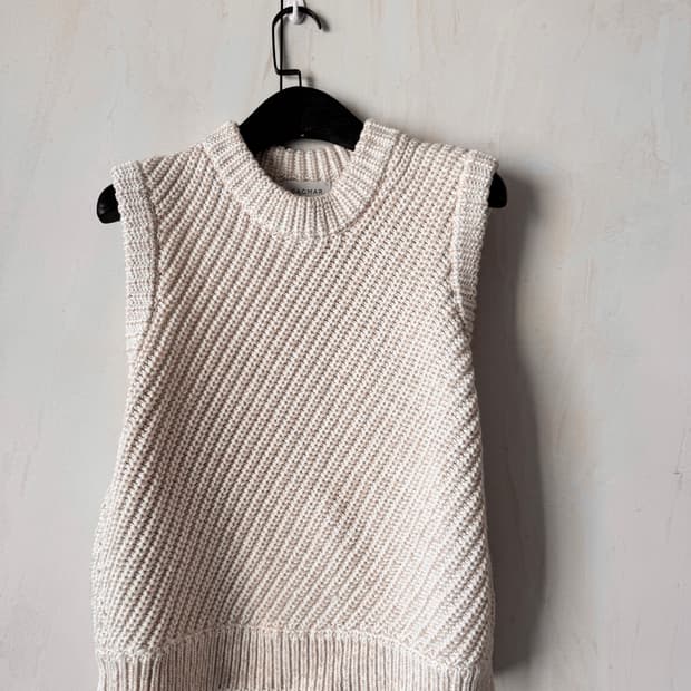 새상품 영국 브랜드DAGMAR 다그마 니트 조끼 XS 아이보리