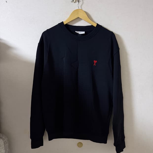 아미 하트로고 맨투맨 블랙 BFHJ007.730 XXL (남성 105)