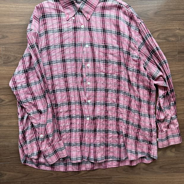 아워레가시 핑크체크셔츠 