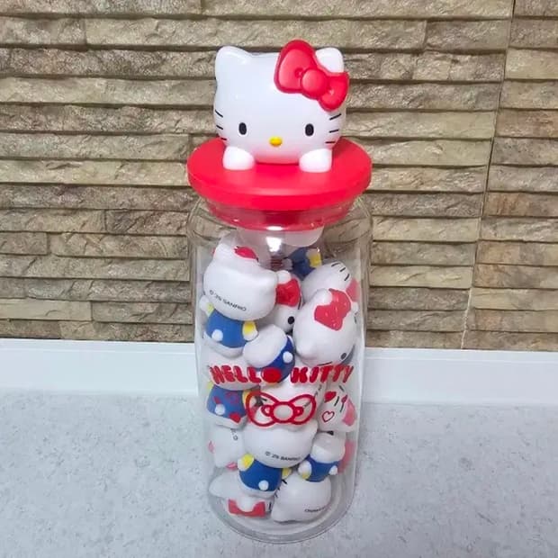 일본정품 헬로키티 미니 피규어 보틀(피규어포함)