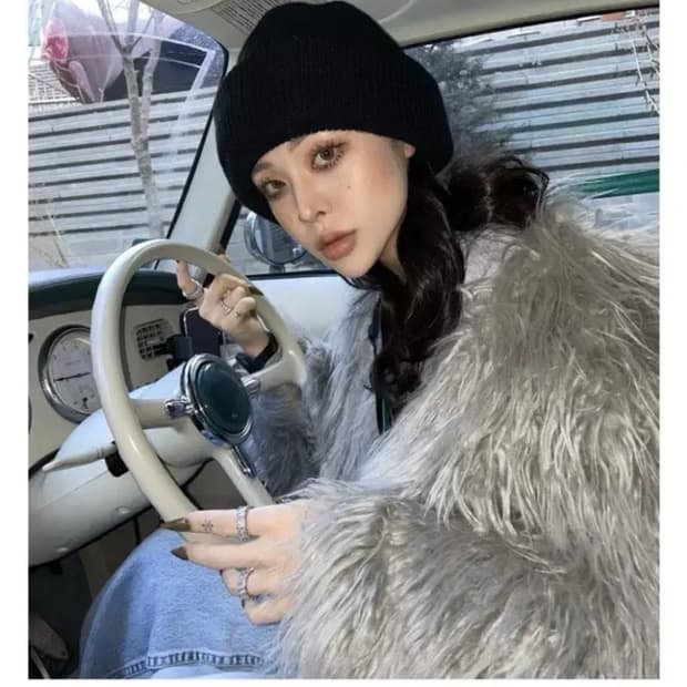 Odor 크루엘라 퍼자켓 - 블랙