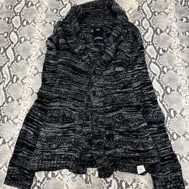 “Moussy” Black&Grey Knit Cardigan