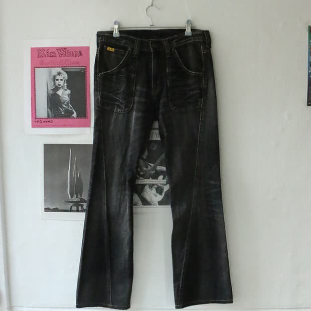 Lee 블랙 부츠컷 데님 팬츠 