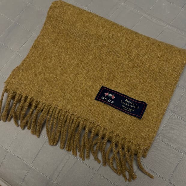 아브라함문 메리노울 머플러 25cm 카멜