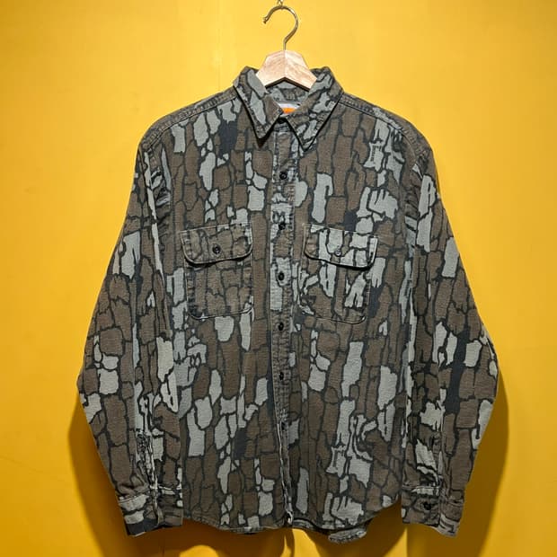 80s [XL] 윈체스터 Trebark 카모 플란넬 셔츠