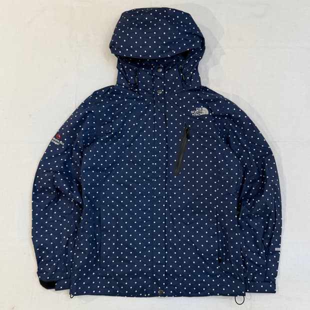 희귀) 노스페이스 땡땡이 도트 고어텍스 바람막이 네이비