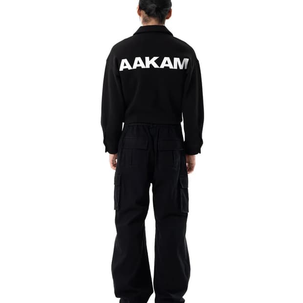 aakam 아캄 프린티드 크롭 자켓 블랙