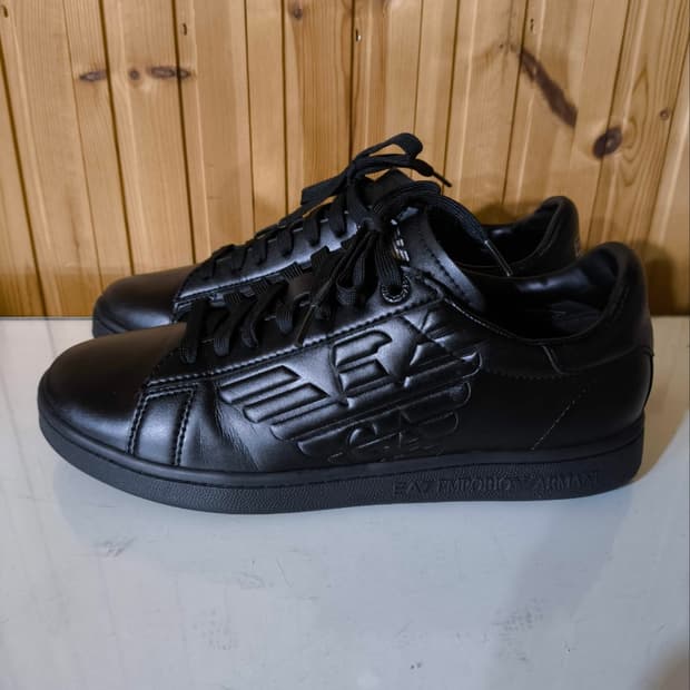 270mm 엠포리오 알마니 클래식 CC 스니커즈 올블랙