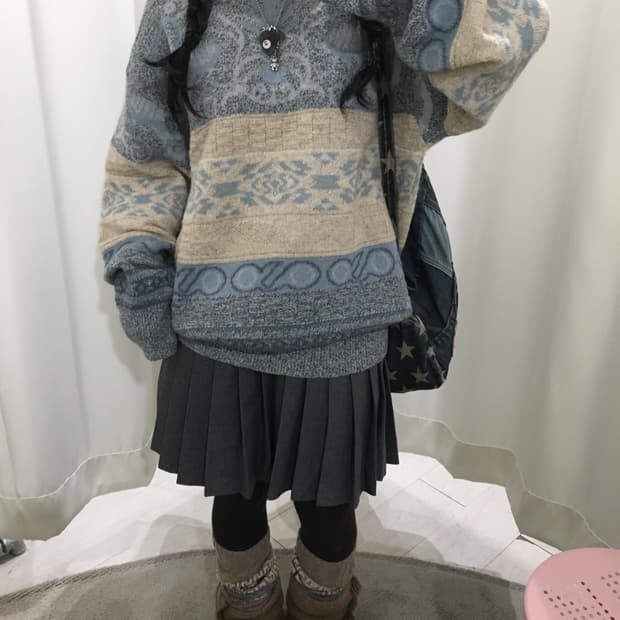 Eastern sky pattern knit