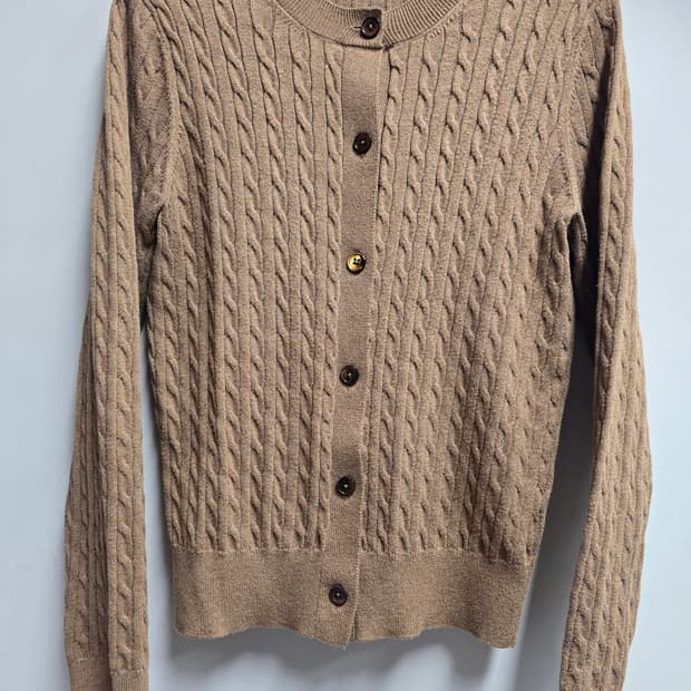 헤지스 케이블 라운드 니트카디건 85