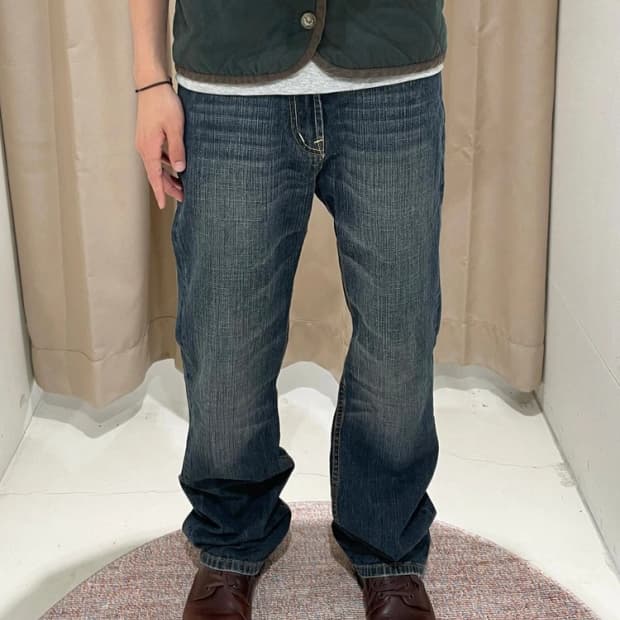 디키즈 Dickies 워시드 세미 부츠컷 데님 팬츠 R2598